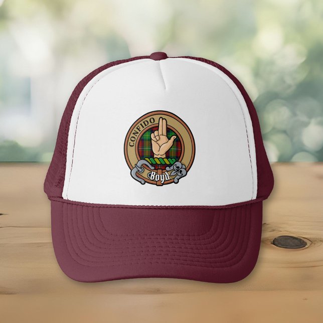 Casquette Clan Boyd Crest sur Tartan (Créateur téléchargé)