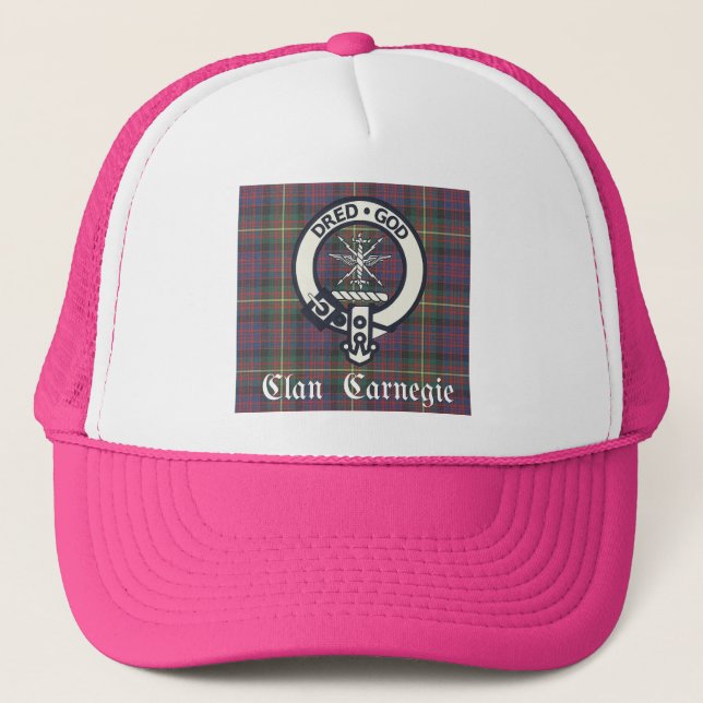 Casquette Clan Carnegie Crest Tartan (Devant)