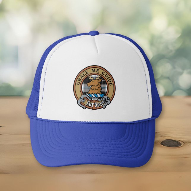 Casquette Clan Forbes Crest sur la robe Tartan (Créateur téléchargé)