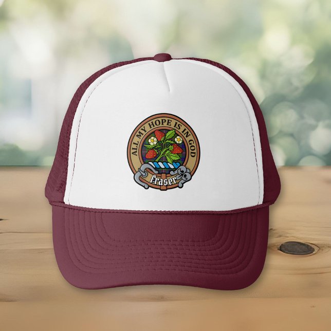 Casquette Clan Fraser Crest au sujet de la chasse Tartan Tru (Créateur téléchargé)