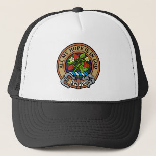 Casquette Clan Fraser Crest over Hunting Tartan Trucker Hat