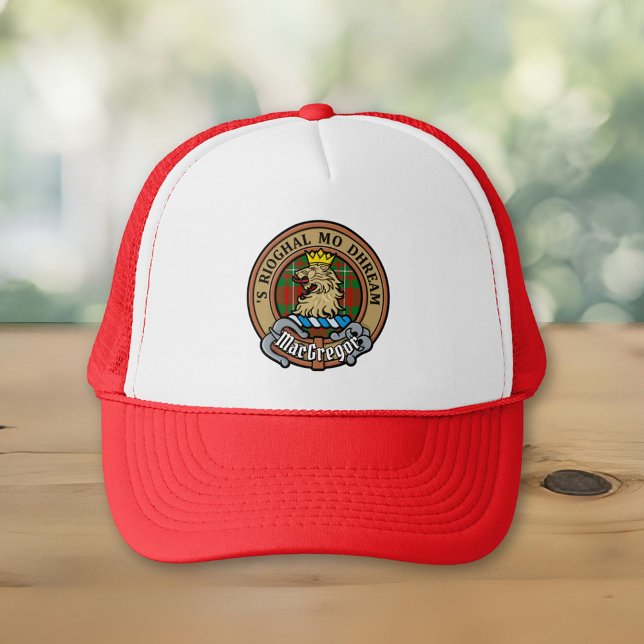Casquette Clan Gregor Crest sur Tartan Trucker Hat (Créateur téléchargé)