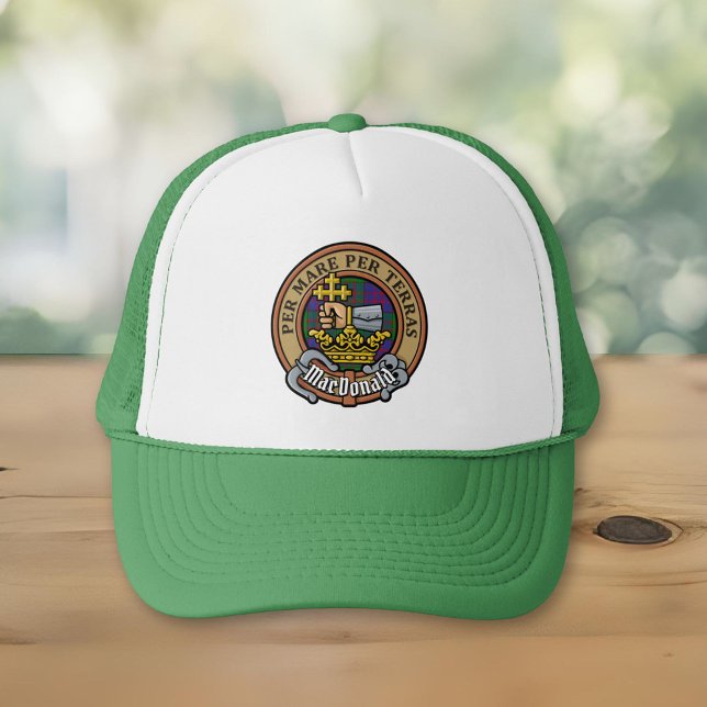 Casquette Clan MacDonald Crest sur Tartan Trucker Hat (Créateur téléchargé)