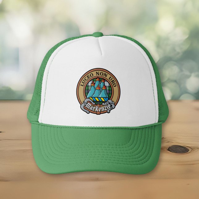 Casquette Clan MacKenzie Crest sur la robe Tartan Trucker Ch (Créateur téléchargé)