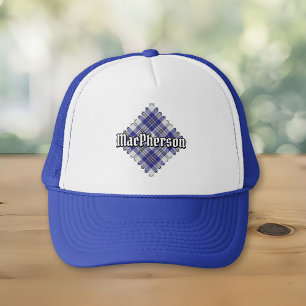 Casquette Clan MacPherson Robe Bleue Tartan Trucker Chapeau