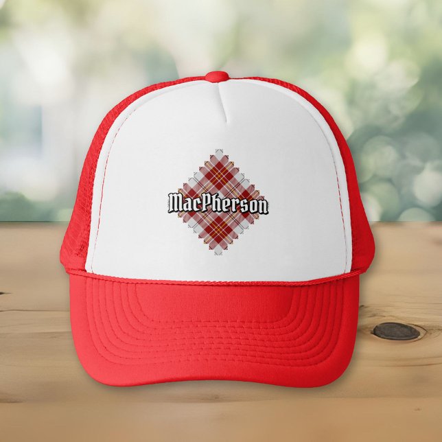 Casquette Clan MacPherson Robe Rouge Tartan Trucker Chapeau (Créateur téléchargé)