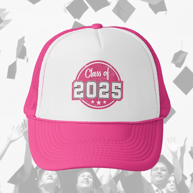 Casquette Classe de badge Vintage rose 2025 (Créateur téléchargé)