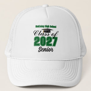 Casquette Classe verte de 2027 Senior Custom Lycée
