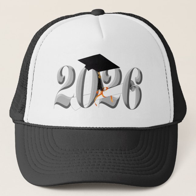 Casquette Classic Silver Class of 2026 Graduation (Devant)