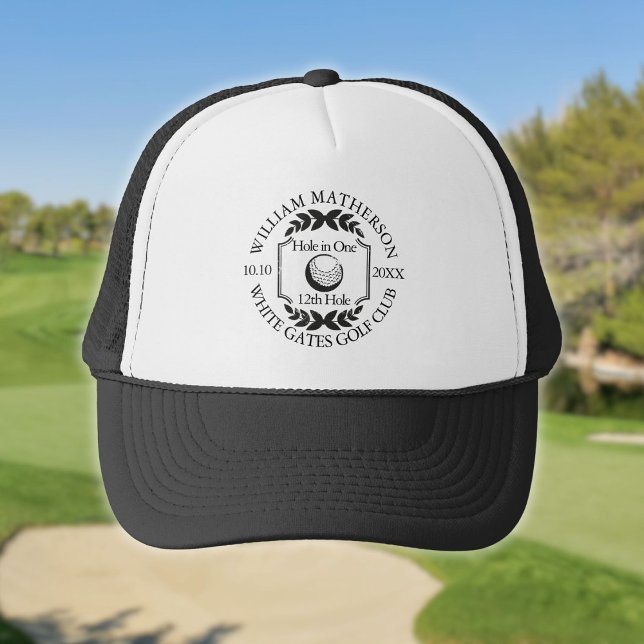 Casquette Classique de golf personnalisé Hole in One (Hole in One Classic Personalised Golf Trucker Hat)