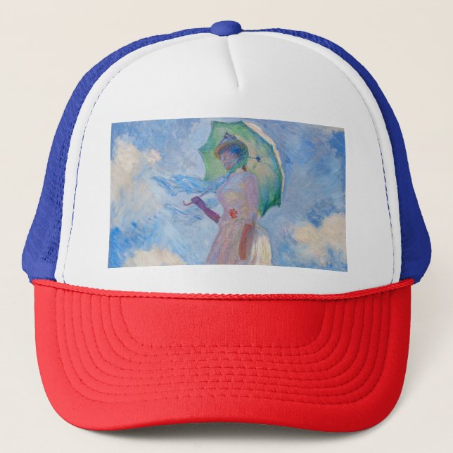 Casquette Claude Monet - Femme avec Parasol face à gauche (Devant)