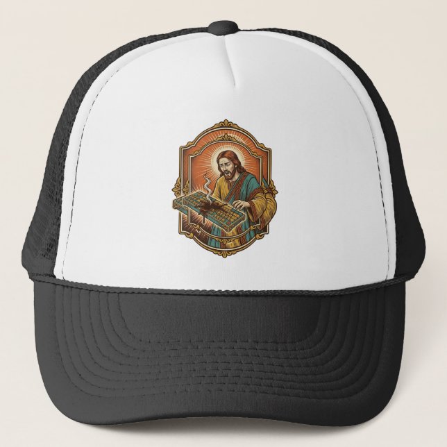 Casquette Clavier Mécanique Cassé par un Café Jésus Technolo (Devant)