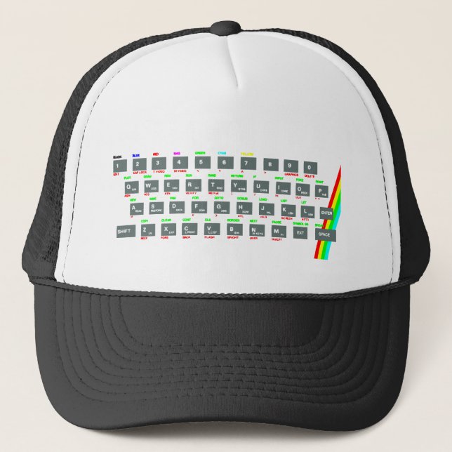 Casquette Clés de clavier de spectre de Sinclair ZX (Devant)