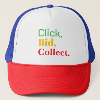 Casquette Click, Bid, Collect. Book tshirt