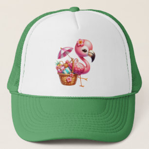 Casquette Clipart de dessin Flamant rose aquarelle
