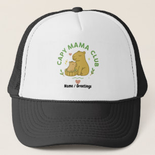 Casquette Club Capy Mama Maman Capybara et Bébé Rétro