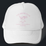 Casquette Club de cocktail personnalisé pour enterrement de<br><div class="desc">Faites démarrer la fête avec ce chapeau de camionneur personnalisé et stylé du Social Club de Cocktails pour l'enterrement de vie de jeune fille ! Parfait pour les week-ends d'enterrement de vie de jeune fille, les douches de mariée ou les soirées entre filles, ce chapeau ajoute une touche personnelle à...</div>