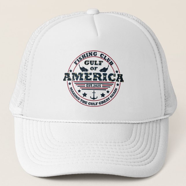 Casquette Club de pêche du golfe d'Amérique patriotique amér (Devant)
