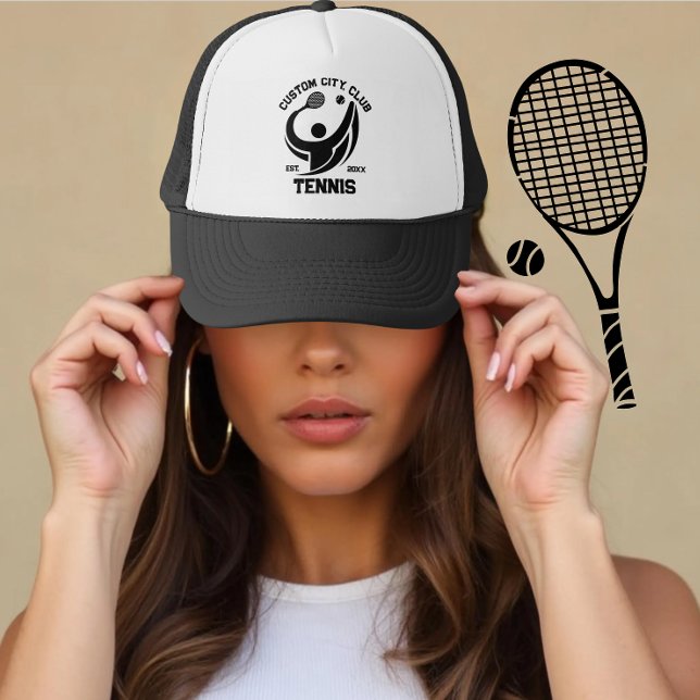 Casquette Club de tennis personnalisé et nom de ville Idée c (Créateur téléchargé)