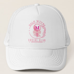 Casquette Club social des épouses de golf monogramme rose ch