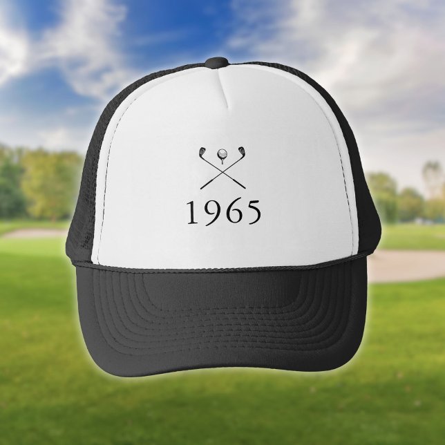 Casquette Clubs de golf personnalisés de l'année de naissanc (Personalized Birth Year Golf Clubs Trucker Hat)