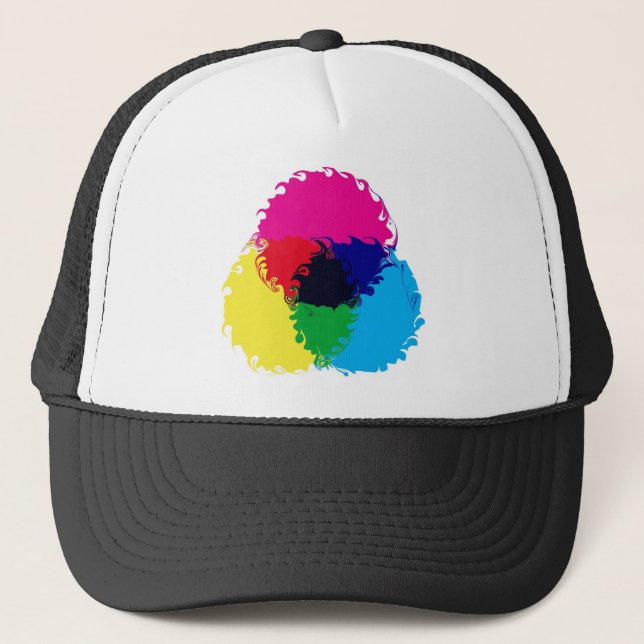 Casquette CMYK psychédélique (Devant)