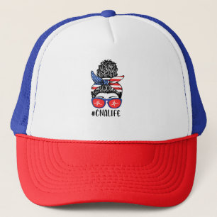 Casquette CNA Life Messy Bun CnaLife - Cadeau pour l'infirmi