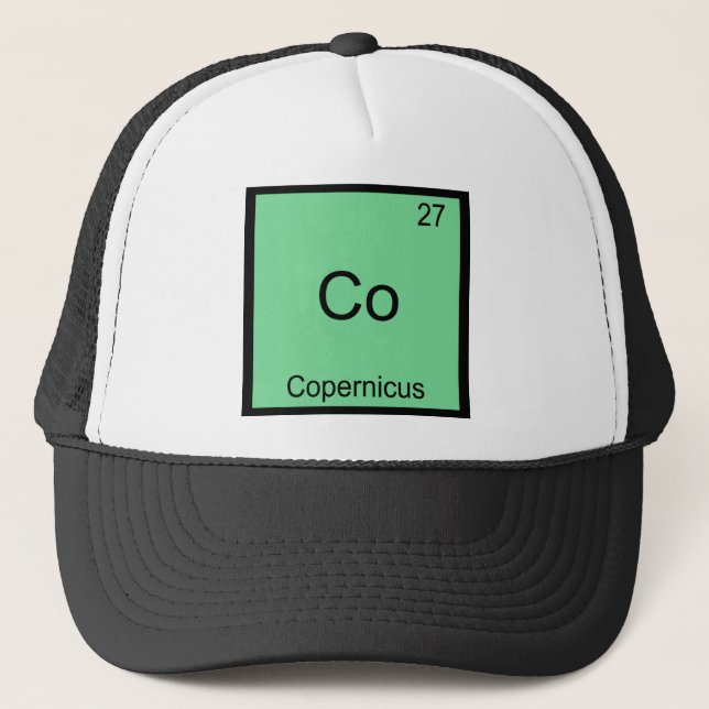 Casquette Co - Copernic Tee Funny Chimie Symbole Élément (Devant)