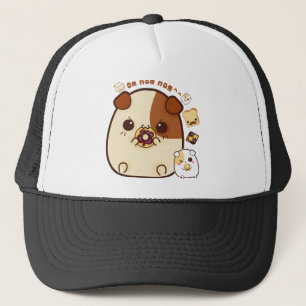 Casquette Cobayes de Kawaii avec du pain et les biscuits