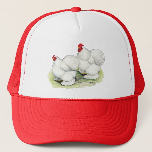 Casquette Cochin :  Bantams blancs (Devant)