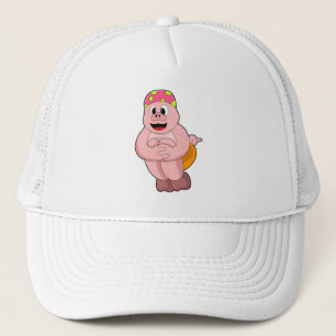 Casquette Cochon à sauter dans l'eau