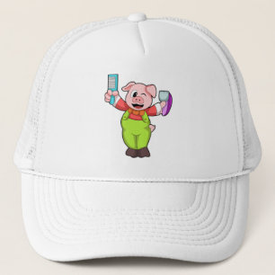 Casquette Cochon avec ciseaux et razor