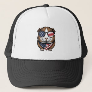 Casquette Cochon d'Inde patriotique Gravure vintage