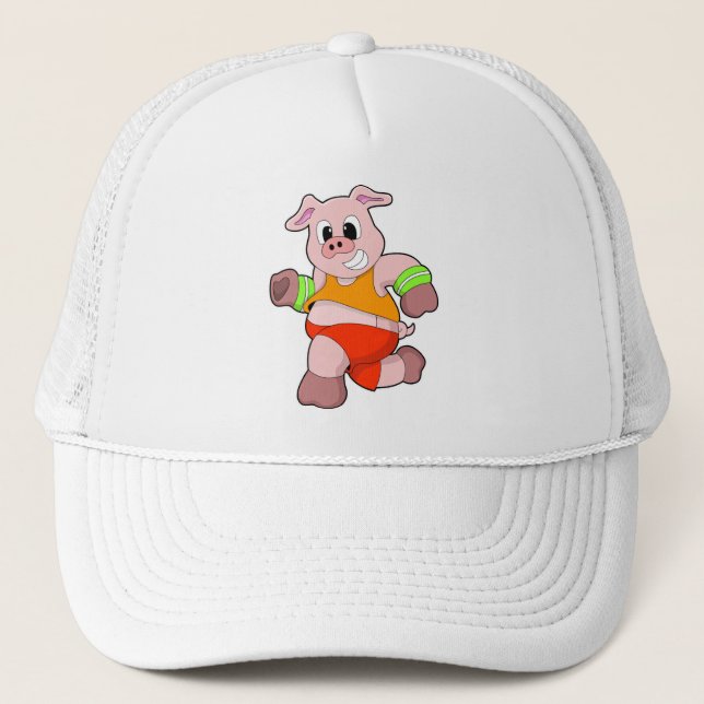 Casquette Cochon en cours d'exécution (Devant)