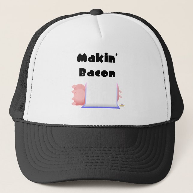 Casquette Cochons couchés Bleu Pink Blanket Makin' Bacon (Devant)