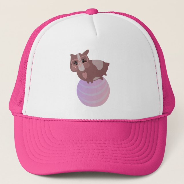 Casquette Cochons d'Inde Fitness Dessin Drôle (Devant)