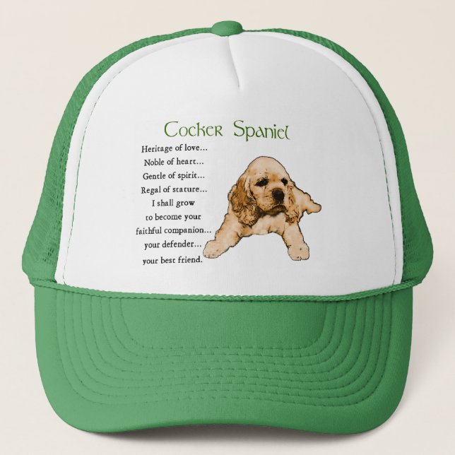 Casquette Cocker Spaniel Amateurs Cadeaux (Devant)