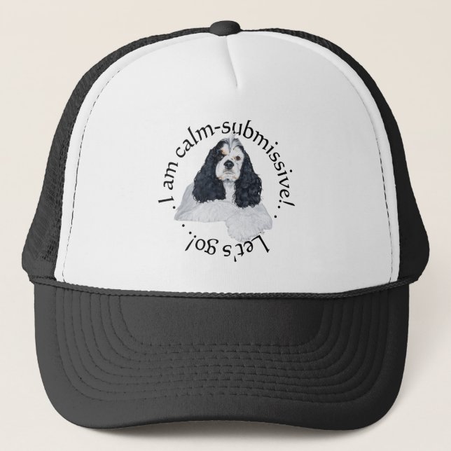 Casquette Cocker Spaniel Américain Calme et soumis (Devant)
