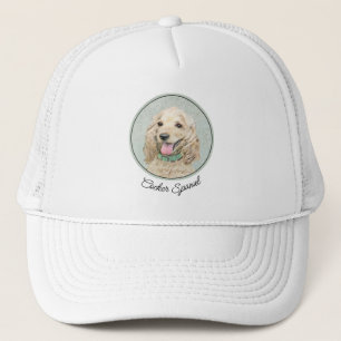 Casquette Cocker Spaniel Buff Peinture - Art Chien original