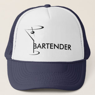 Casquette Cocktail Bartending ou barman bleu