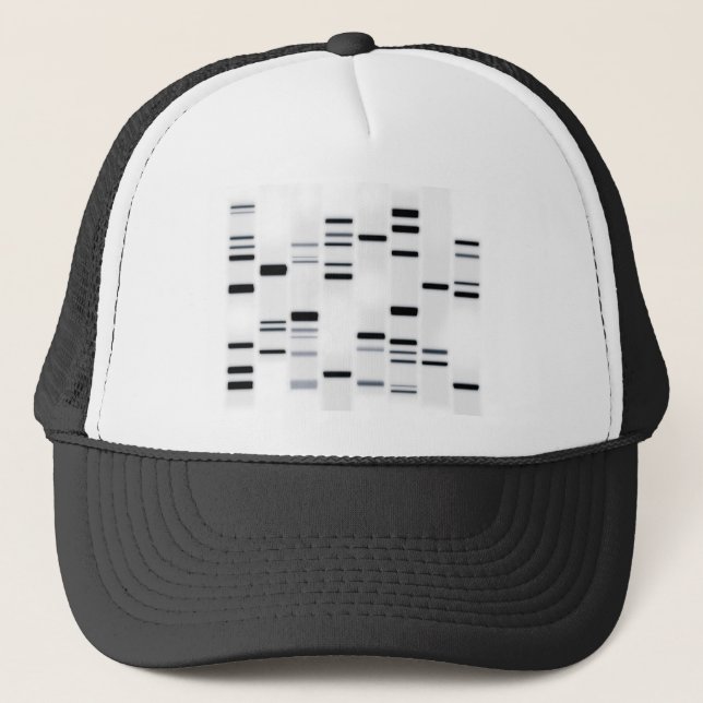Casquette Code ADN noir sur blanc (Devant)