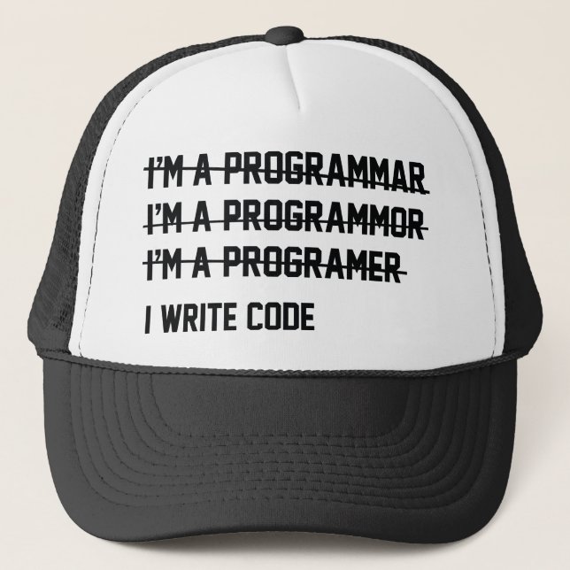 Casquette Code d'écriture (Devant)