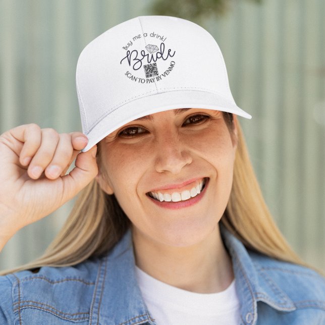 Casquette Code QR de la fête de bachelorette de la mariée po (Créateur téléchargé)