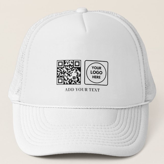 Casquette Code QR du logo de l'entreprise Conception promoti (Devant)