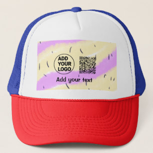 Casquette Code qr simple minimaliste ajouter logo nom du cod