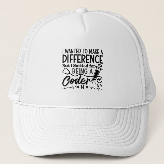 Casquette Codeur Médicale Étant Un Codage De Programmateur I (Devant)