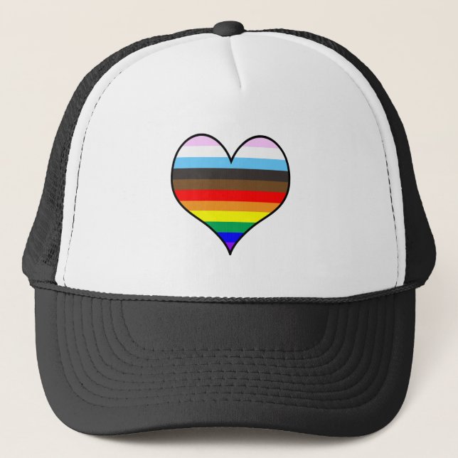 Casquette Coeur arc-en-ciel (Devant)