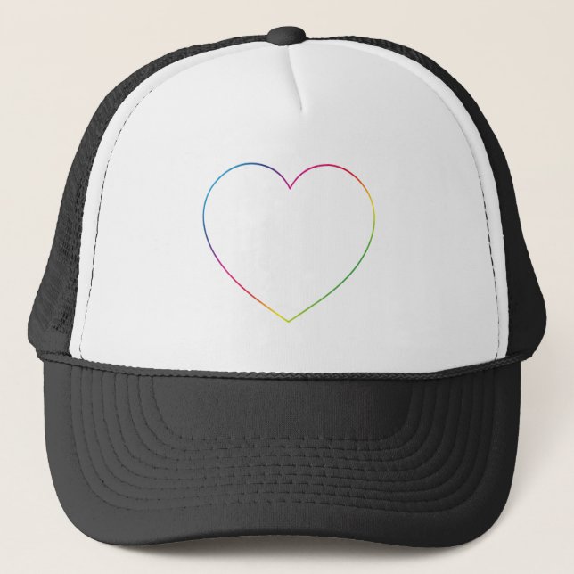 Casquette Coeur arc-en-ciel (Devant)