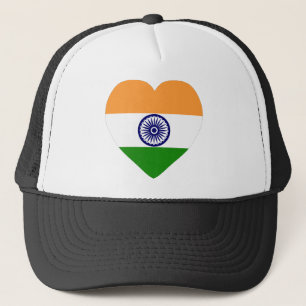 Casquette Coeur de drapeau de l'Inde