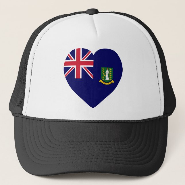 Casquette Coeur de drapeau des Îles Vierges britanniques (Devant)